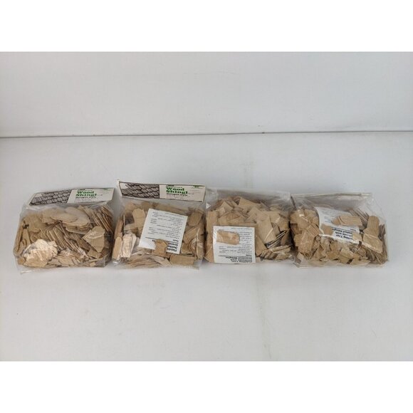 4 Packs Greenleaf Miniature Wood Shingles Dollhouse 9006 300 Ct 170 Sq In. Each - Picture 1 of 8